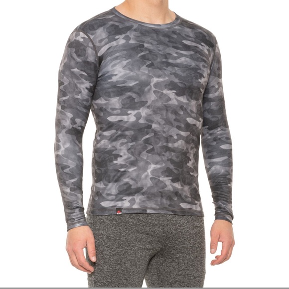 Pajar Stretch Camo Thermal Crew Neck Base Layer Top Long Sleeve - Picture 7 of 8